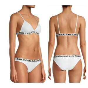 NWT Zadig & Voltaire 2-PC Swimsuit Bikini Top Bottoms Whitehaven White Blanc 10